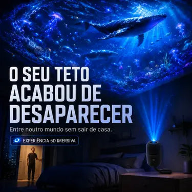 SCNDR® 🔊 Projetor Holográfico Noturno 5D Inteligente HD ✨  Projeção Dinâmica de Galáxias e Luz Ambiente para Criar uma Atmosfera Mágica em Casa 💎